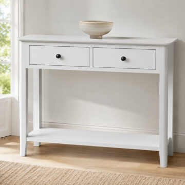 Stornoway Grey 2 Drawer Console Table