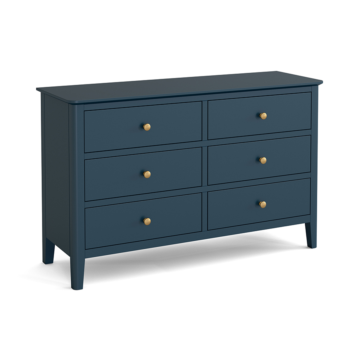 Kingsbridge Blue 6 Drawer Chest of Drawers | Assembled