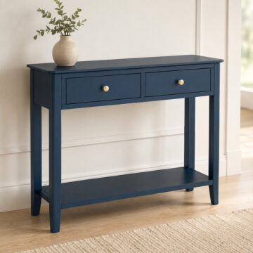 Kingsbridge Blue 2 Drawer Console Table
