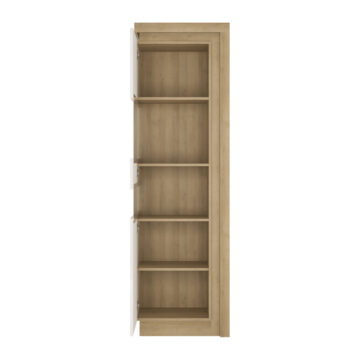 Rydal White Tall Narrow Left Hand Display Cabinet (Including LED Lighting)