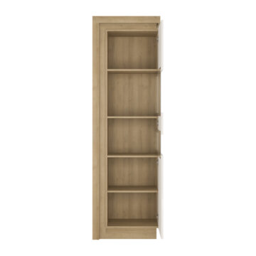Rydal White Tall Narrow Right Hand Display Cabinet (Including LED Lighting)