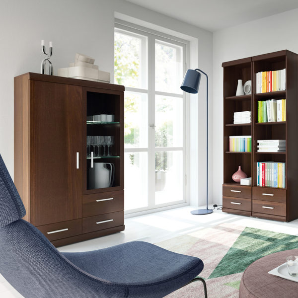 Belize 2 Door 3 Drawer Glazed Display Cabinet | Self Assembly