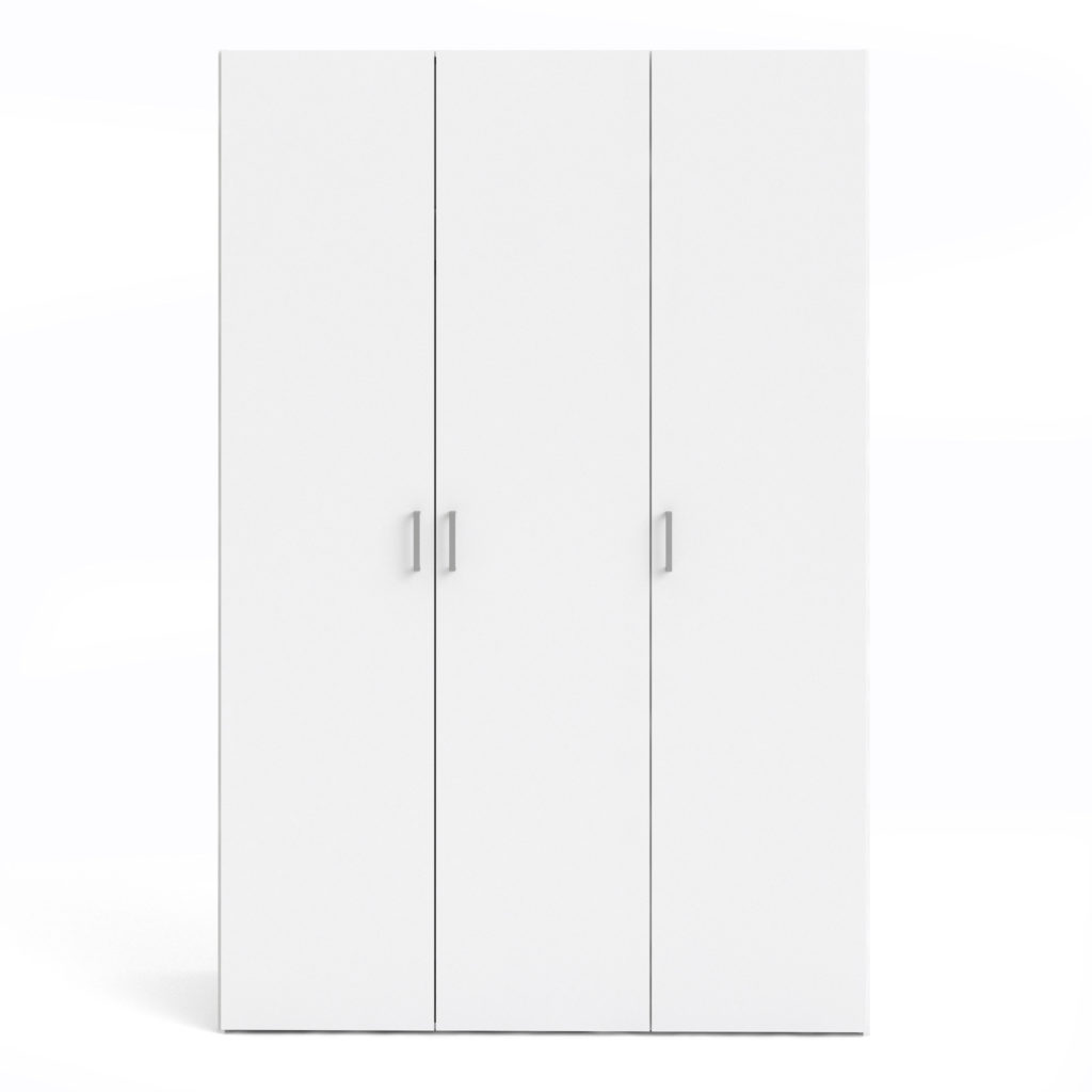 Edinburgh Wardrobe with 3 Doors in White Oak World