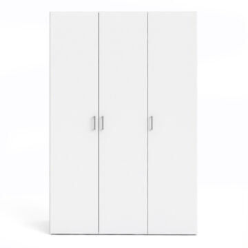 Edinburgh White 3 Door Wardrobe