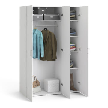 Edinburgh White 3 Door Wardrobe