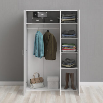 Edinburgh White 3 Door Wardrobe