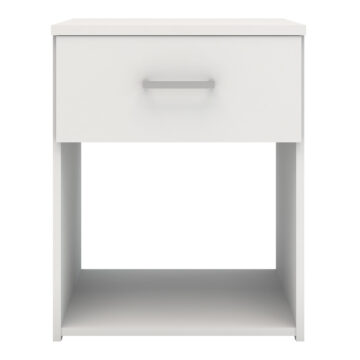 Edinburgh White 1 Drawer Bedside Table