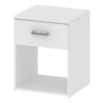 Edinburgh White 1 Drawer Bedside Table