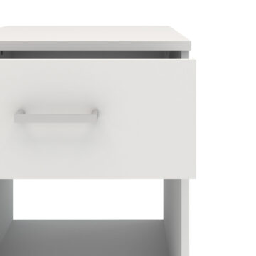 Edinburgh White 1 Drawer Bedside Table
