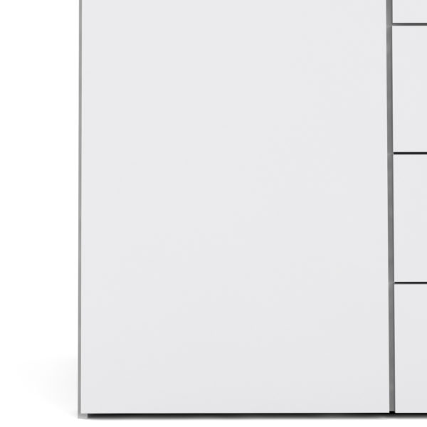 Edinburgh Wardrobe with 2 Doors & 3 Drawers in White
