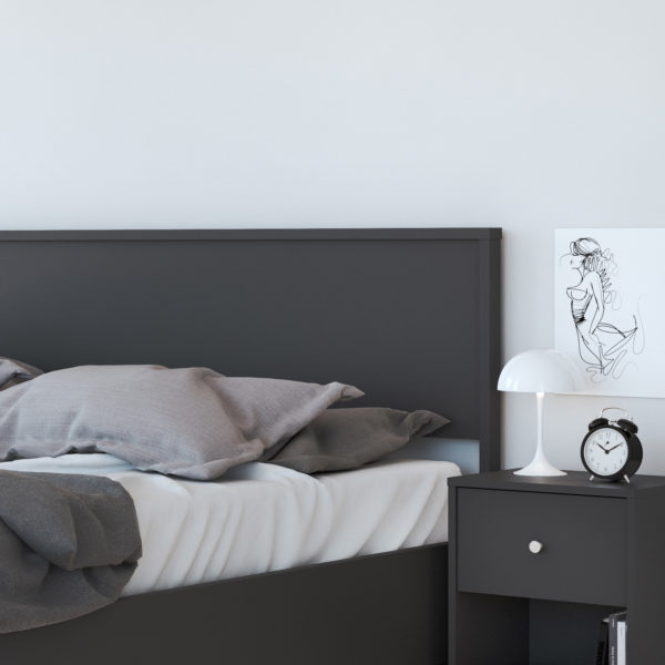 Elegance Bedroom Bedside 1 Drawer in Grey | Self Assembly