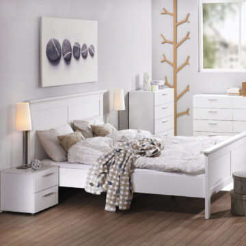 Rossi White 2 Drawer Bedside