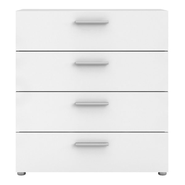 Rossi White Chest of 4 Drawers | Self Assembly