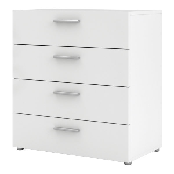 Rossi White Chest of 4 Drawers | Self Assembly