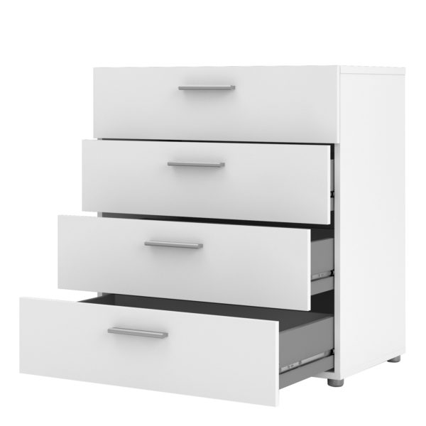 Rossi White Chest of 4 Drawers | Self Assembly