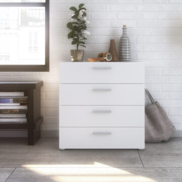 Rossi White Chest of 4 Drawers | Self Assembly