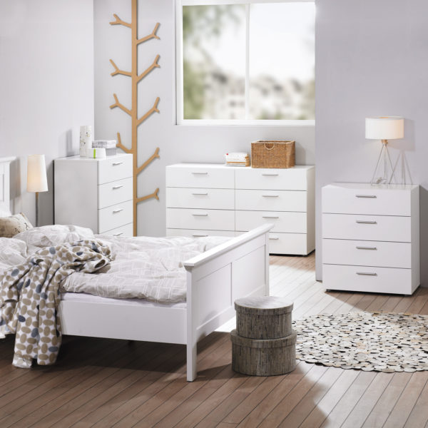 Rossi White Chest of 4 Drawers | Self Assembly