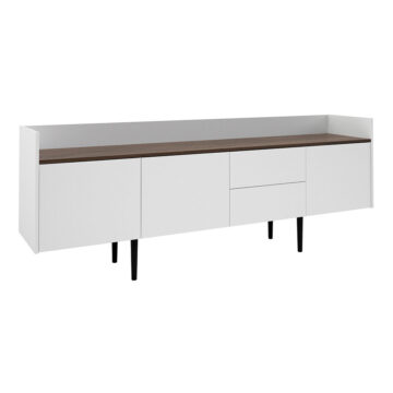 Durban Sideboard 2 Drawers 3 Doors in White and Walnut