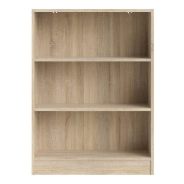 Boardwalk Bookcase Collection Low Wide Bookcase (2 Shelves) in Oak