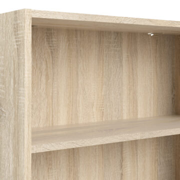 Boardwalk Bookcase Collection Low Wide Bookcase (2 Shelves) in Oak