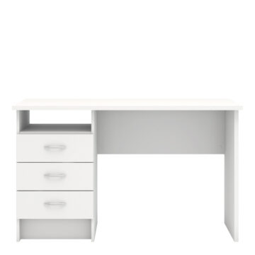 Ajax Plus White 3 Drawer Desk