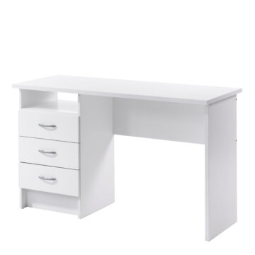 Ajax Plus White 3 Drawer Desk