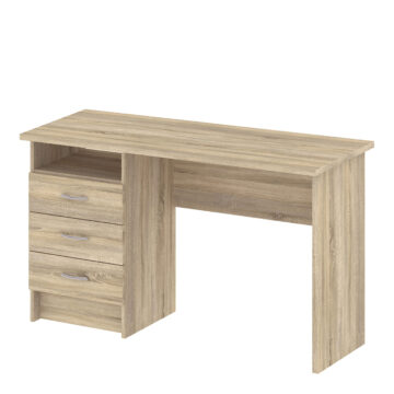 Ajax Plus 3 Drawer Desk | Oak Finish