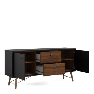 Kielder Sideboard 2 Doors + 2 Drawers | Black