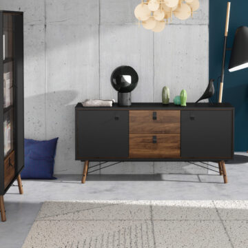 Kielder Sideboard 2 Doors + 2 Drawers | Black