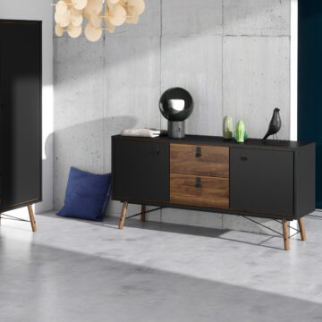 Kielder Sideboard 2 Doors + 2 Drawers | Black