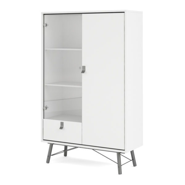 Kielder White Display Cabinet | Self Assembly