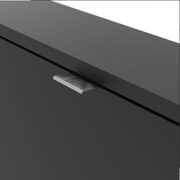 Luxor Black 2 Door Shoe Cabinet | 1 Layer