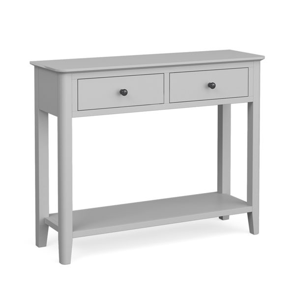 Stornoway Grey Console Table Oak World