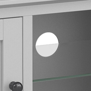 Stornoway Grey 2 Door TV Unit 120cm | Assembled