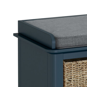 Kingsbridge Blue Storage Bench | Assembled
