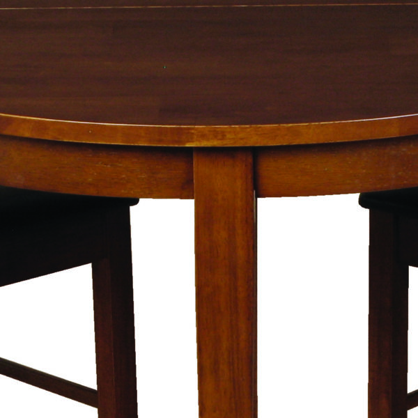 Marwood Dark Half Moon Dining Set with 2 Chairs