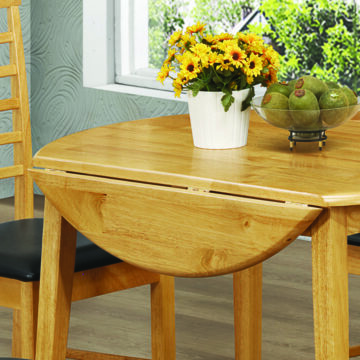 Marwood Light Oak Round Dropleaf Extending Dining Set with 4 Chairs | 61 – 91cm