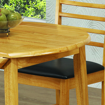 Marwood Light Oak Round Dropleaf Extending Dining Set with 4 Chairs | 61 – 91cm