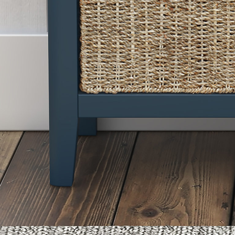 Kingsbridge Blue Storage Bench | Assembled | Oak World
