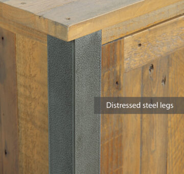 Harlequin Reclaimed Timber Tall Metal Bookcase | Assembled