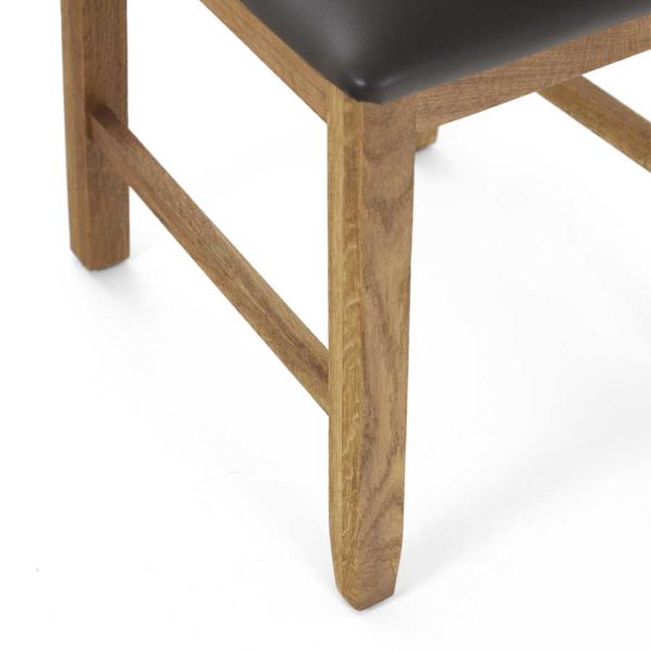 Kalmar Oak Dining Chair | Brown PU