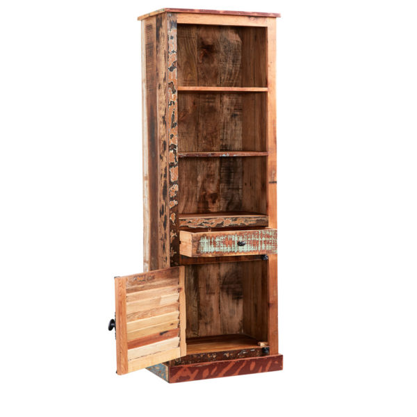 Longsands Narrow Reclaimed Timber Bookcase