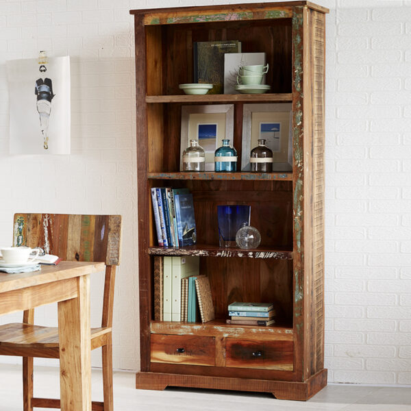 Longsands Large Reclaimed Timber Bookcase