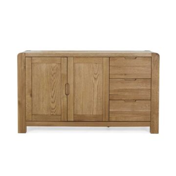 Kalmar Oak 2 Door 3 Drawer Large Sideboard | Assembled
