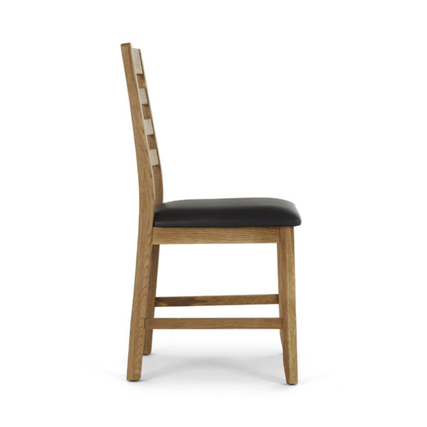 Kalmar Oak Dining Chair | Brown PU