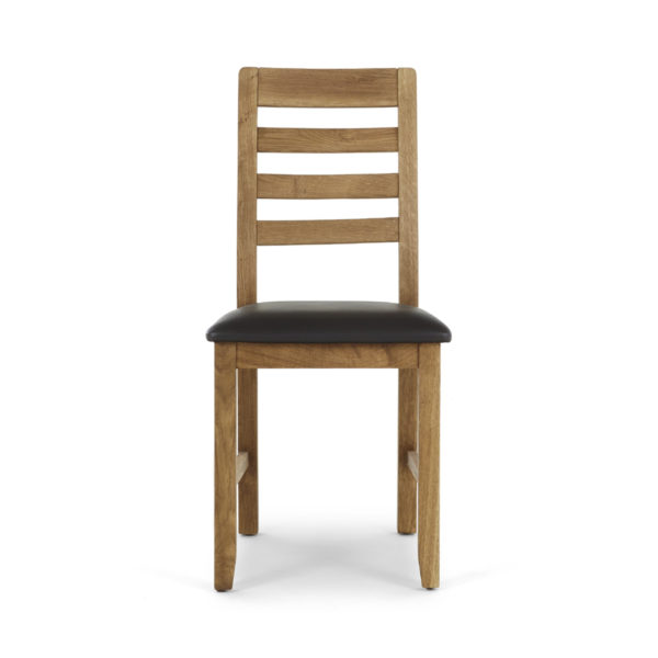 Kalmar Oak Dining Chair | Brown PU