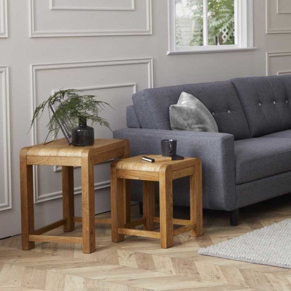 Kalmar Oak Nest of 2 Tables