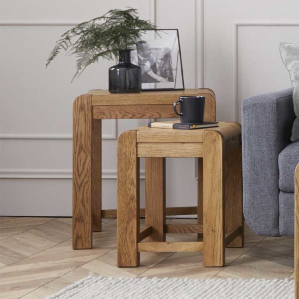 Kalmar Oak Nest of 2 Tables