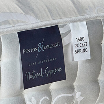 White Fenton & Farleigh 3ft Single Mattress Natural Supreme 1500