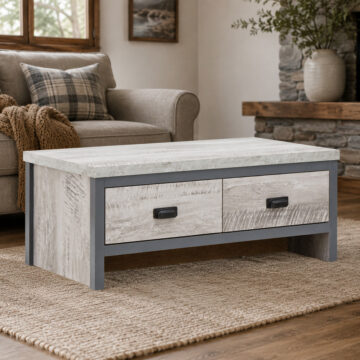 Fenway 2 Drawer Coffee Table | Grey